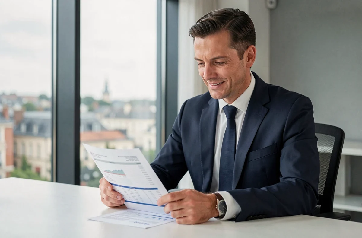 Conseiller en gestion de patrimoine BÊFI CONSEILS à Clermont-Ferrand examinant des documents financiers