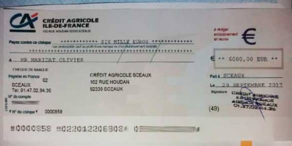 Cheque de banque certifié