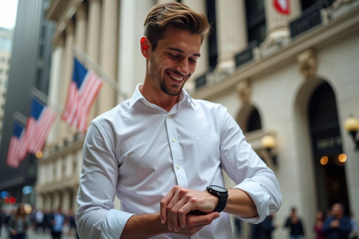 Jeune homme vérifiant l