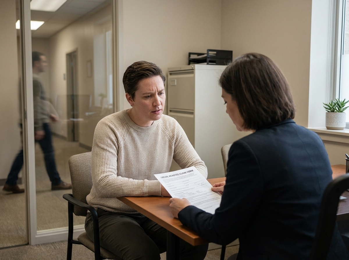 Micro-entrepreneur en rendez-vous avec un conseiller Pôle Emploi pour comprendre ses droits aux allocations chômage