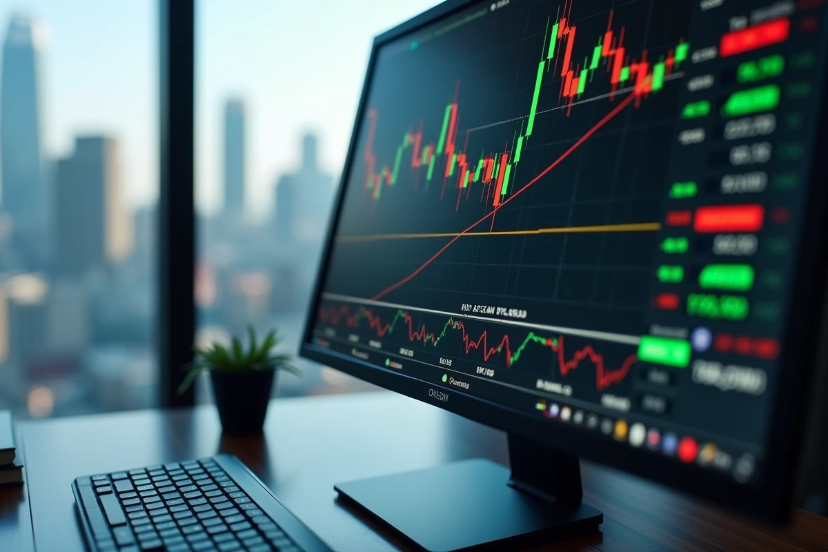 Écran de terminal boursier affichant les spreads bid-ask en temps réel pendant les heures d'ouverture des marchés